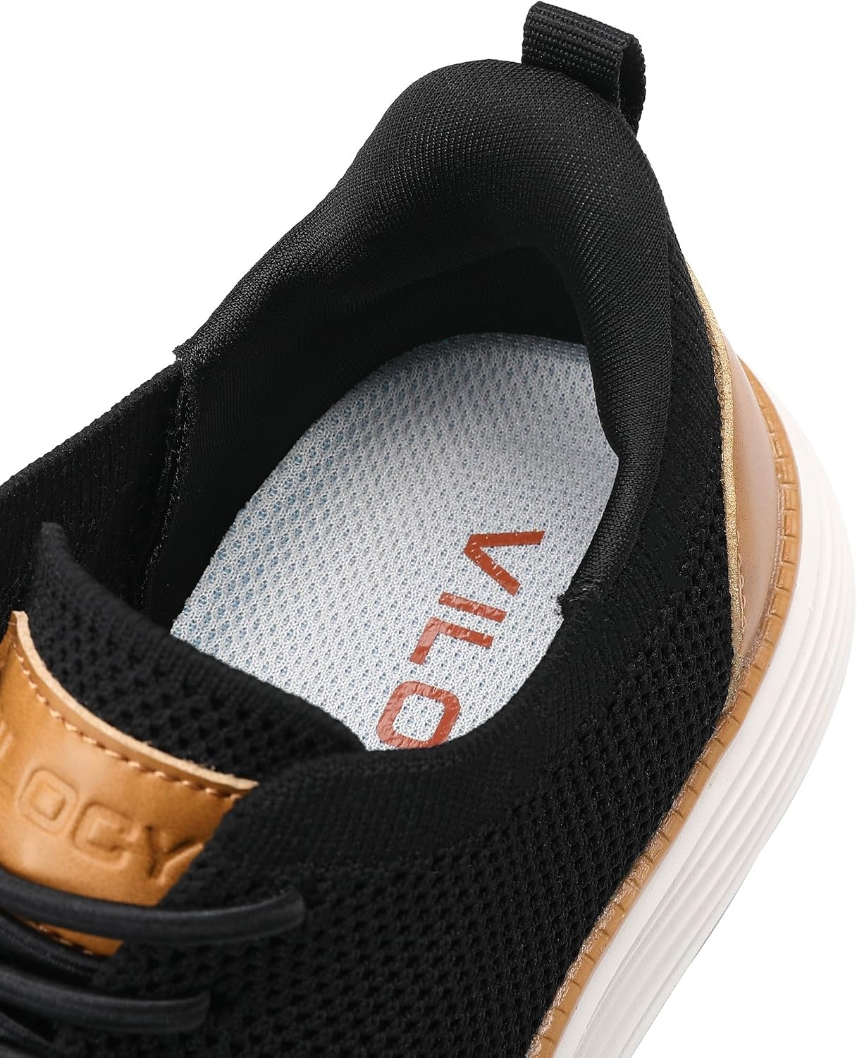 image:imageVILOCY Boys Slip On Casual Dress Sneaker Hands Free Fashion Shoes Comfortable Oxfords Mesh Tennis Breathable School Uniform Formal Church ShoesLittle KidBig KidBlack
