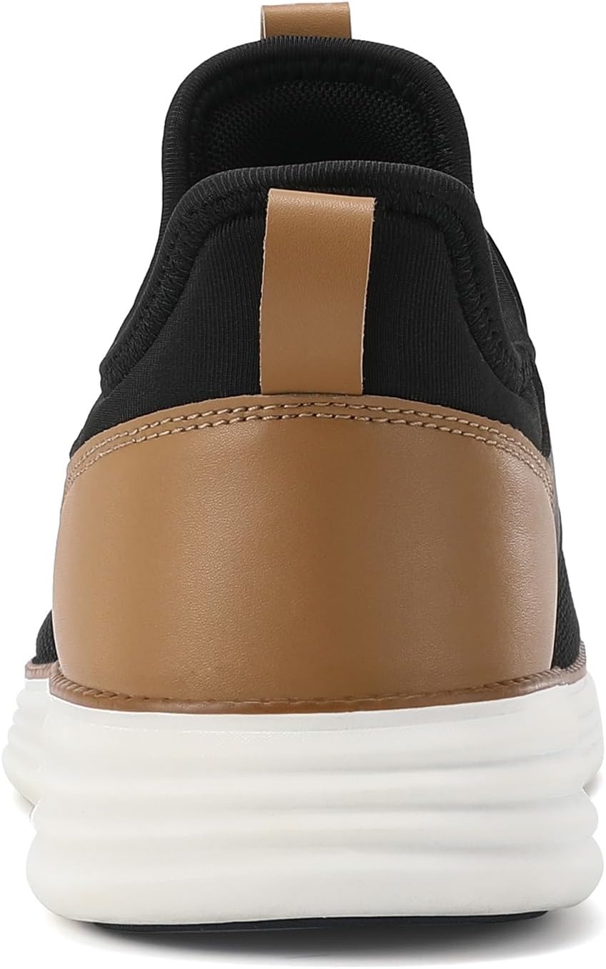 image:imageVILOCY Mens Slip On Casual Dress Shoes Hands Free Fashion Sneakers Mesh Tennis Walking Work Shoes Comfortable Breathable Lightweight Non SlipBlack