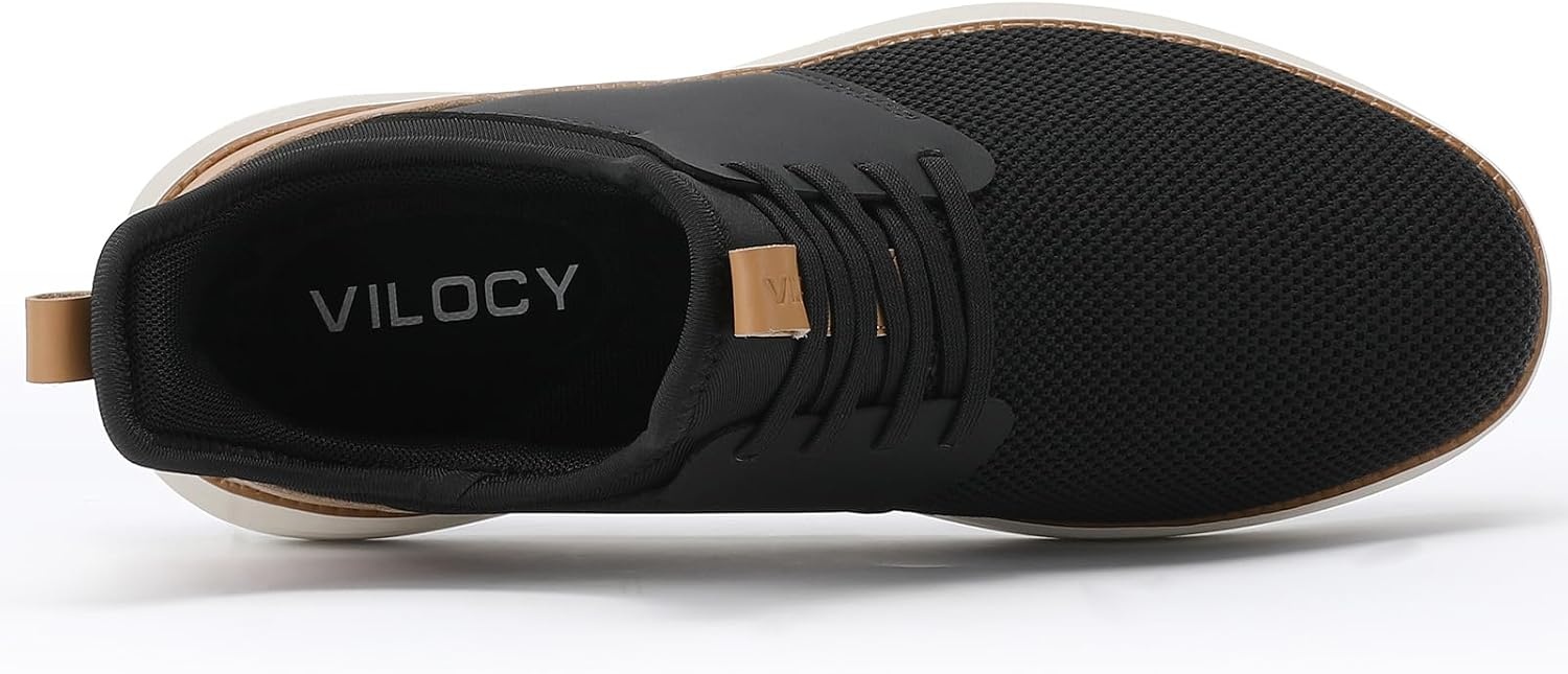 image:imageVILOCY Mens Slip On Casual Dress Shoes Hands Free Fashion Sneakers Mesh Tennis Walking Work Shoes Comfortable Breathable Lightweight Non SlipBlack