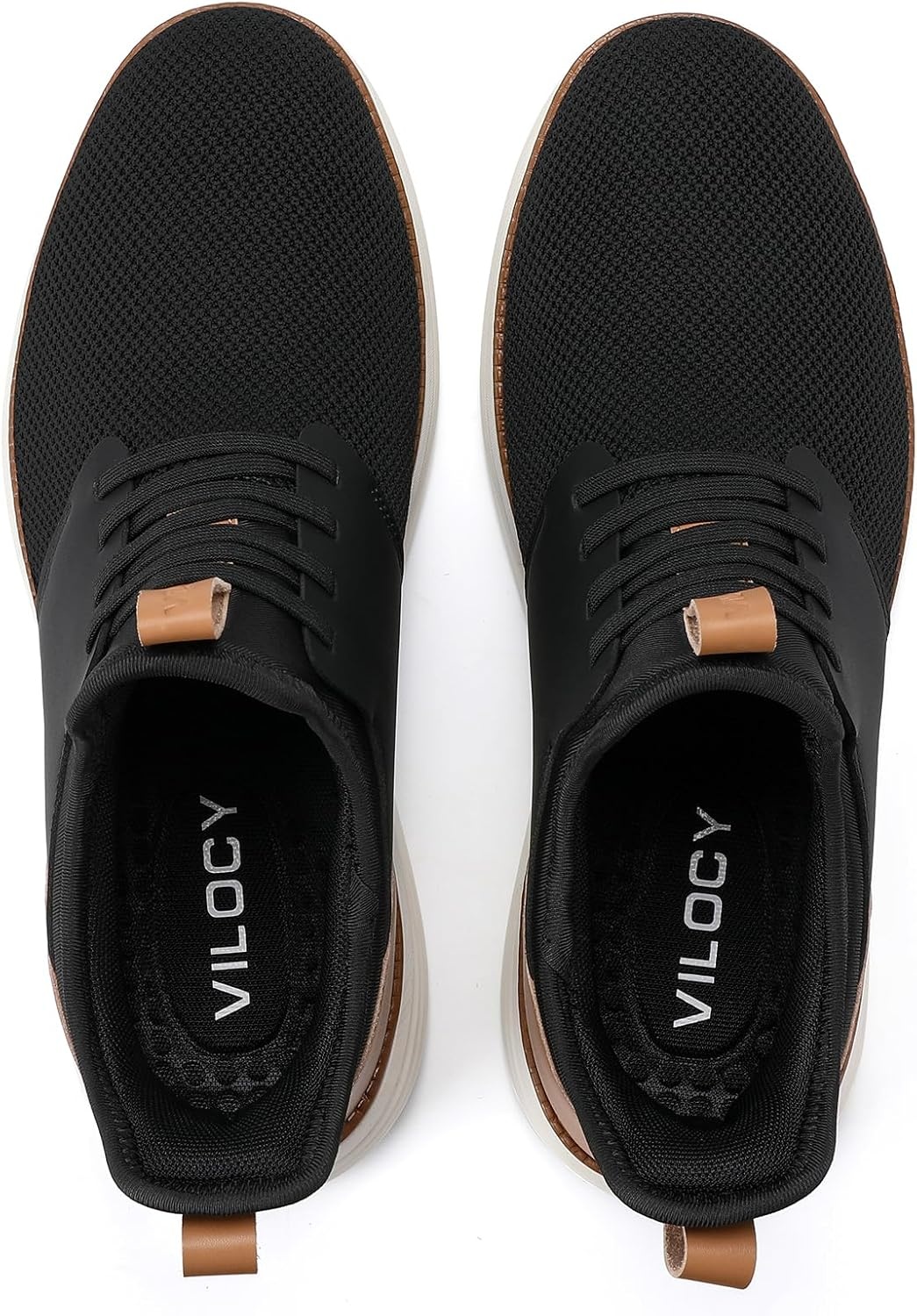image:imageVILOCY Mens Slip On Casual Dress Shoes Hands Free Fashion Sneakers Mesh Tennis Walking Work Shoes Comfortable Breathable Lightweight Non SlipBlack