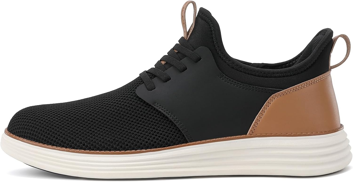image:imageVILOCY Mens Slip On Casual Dress Shoes Hands Free Fashion Sneakers Mesh Tennis Walking Work Shoes Comfortable Breathable Lightweight Non SlipBlack