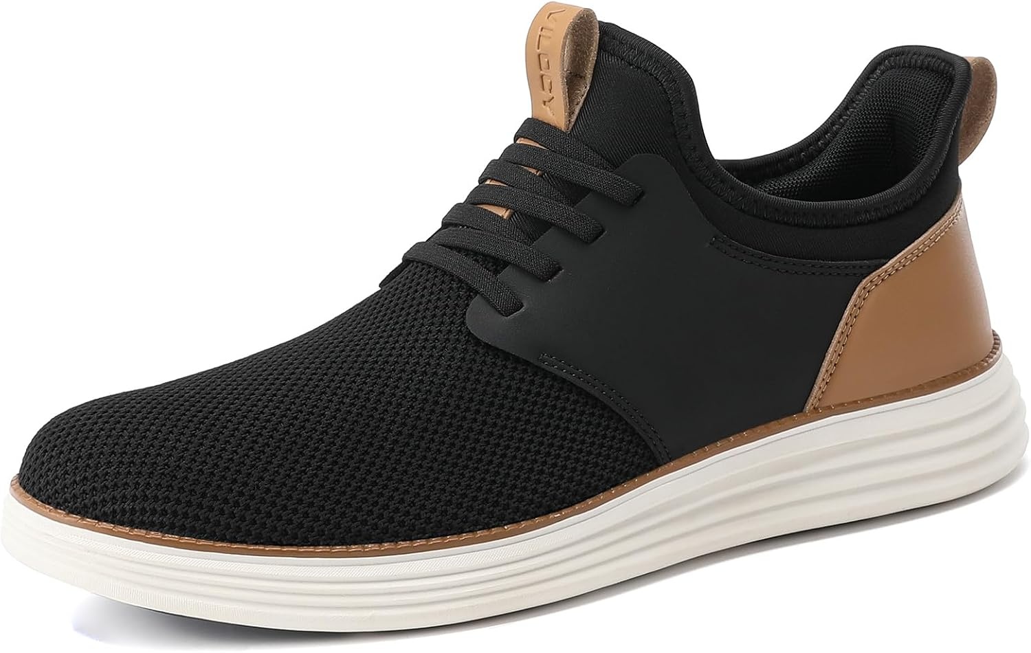 image:imageVILOCY Mens Slip On Casual Dress Shoes Hands Free Fashion Sneakers Mesh Tennis Walking Work Shoes Comfortable Breathable Lightweight Non SlipBlack