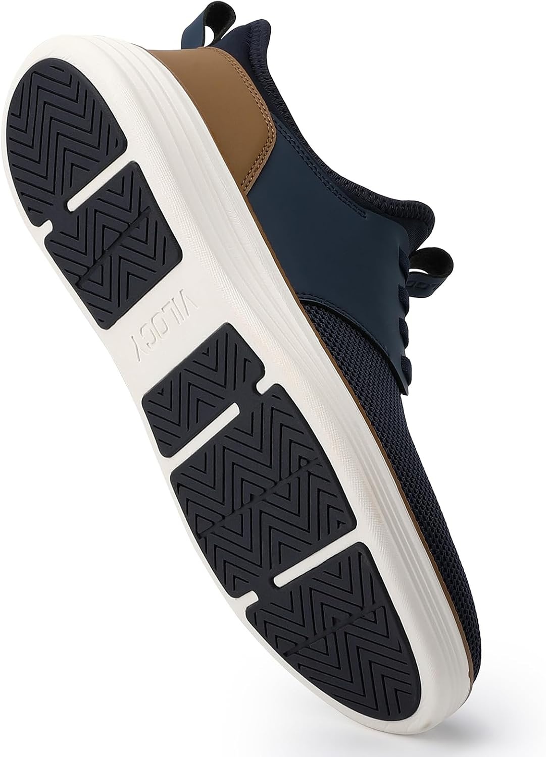 image:imageVILOCY Mens Slip On Casual Dress Shoes Hands Free Fashion Sneakers Mesh Tennis Walking Work Shoes Comfortable Breathable Lightweight Non SlipDark Blue