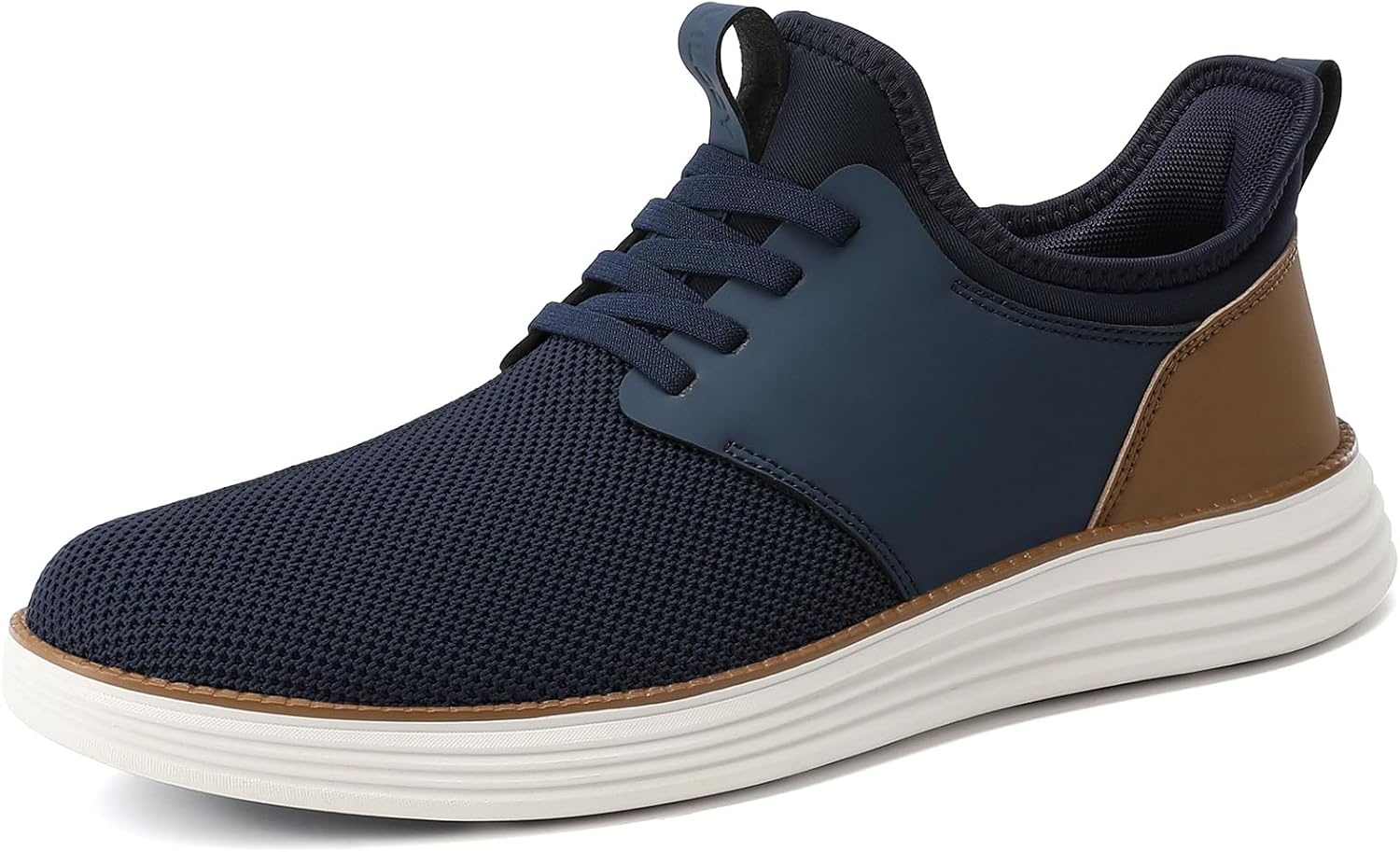 image:imageVILOCY Mens Slip On Casual Dress Shoes Hands Free Fashion Sneakers Mesh Tennis Walking Work Shoes Comfortable Breathable Lightweight Non SlipDark Blue