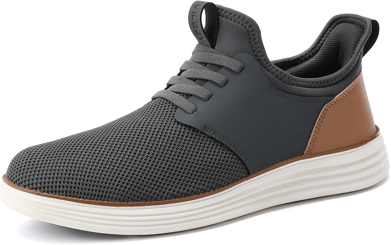 image:imageVILOCY Mens Slip On Casual Dress Shoes Hands Free Fashion Sneakers Mesh Tennis Walking Work Shoes Comfortable Breathable Lightweight Non SlipGrey