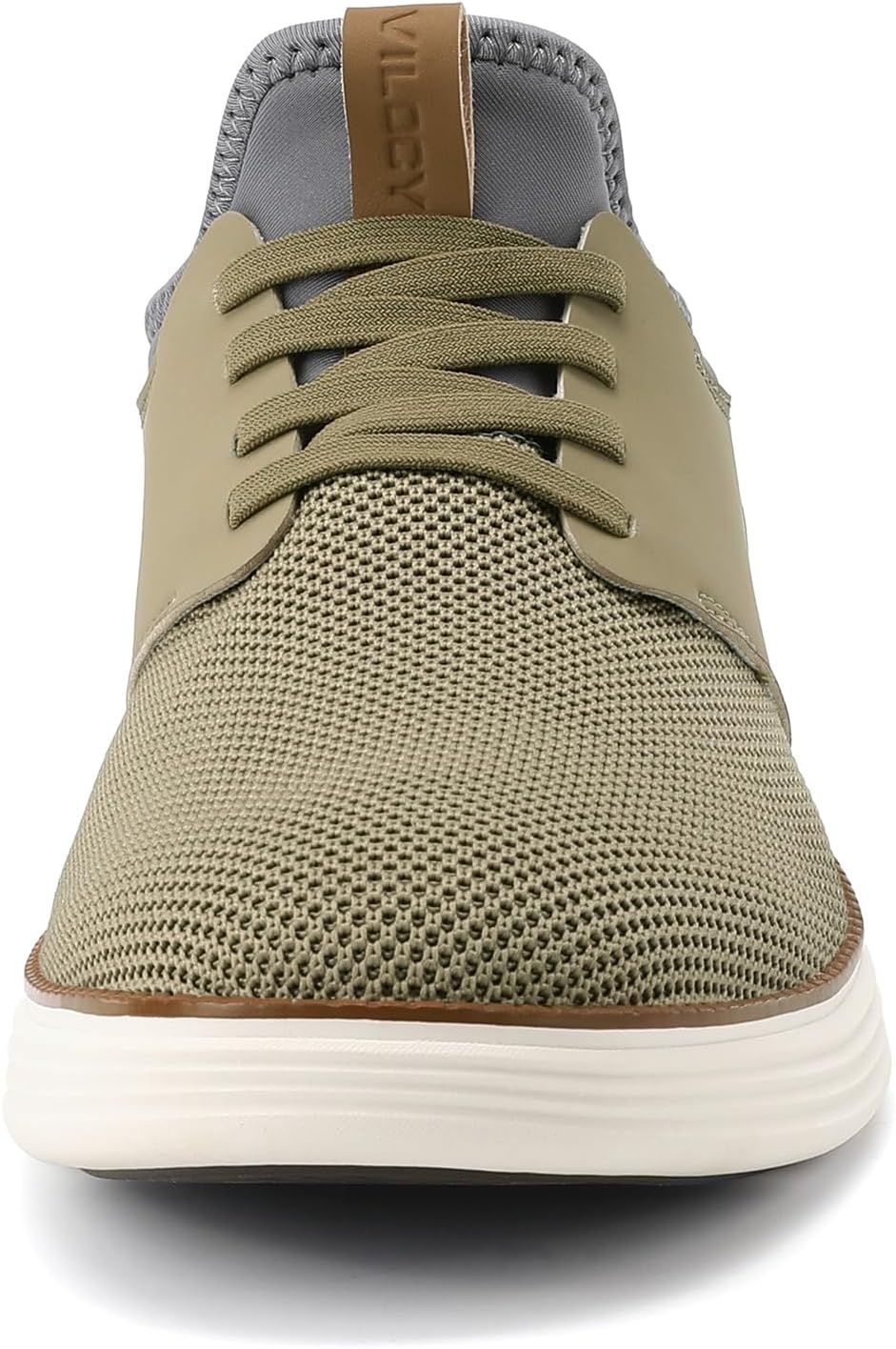 image:imageVILOCY Mens Slip On Casual Dress Shoes Hands Free Fashion Sneakers Mesh Tennis Walking Work Shoes Comfortable Breathable Lightweight Non SlipKhaki