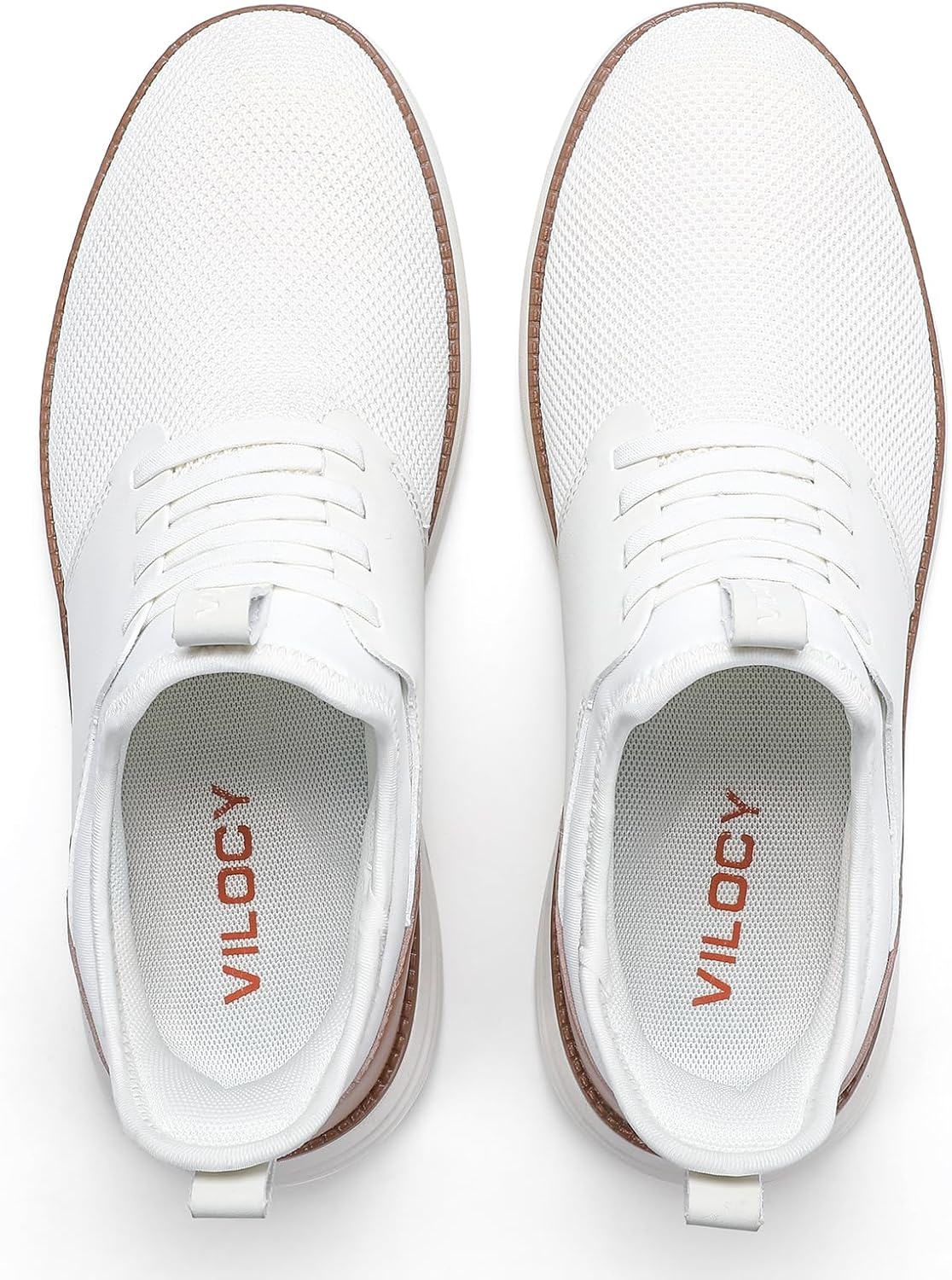 image:imageVILOCY Mens Slip On Casual Dress Shoes Hands Free Fashion Sneakers Mesh Tennis Walking Work Shoes Comfortable Breathable Lightweight Non SlipWhite