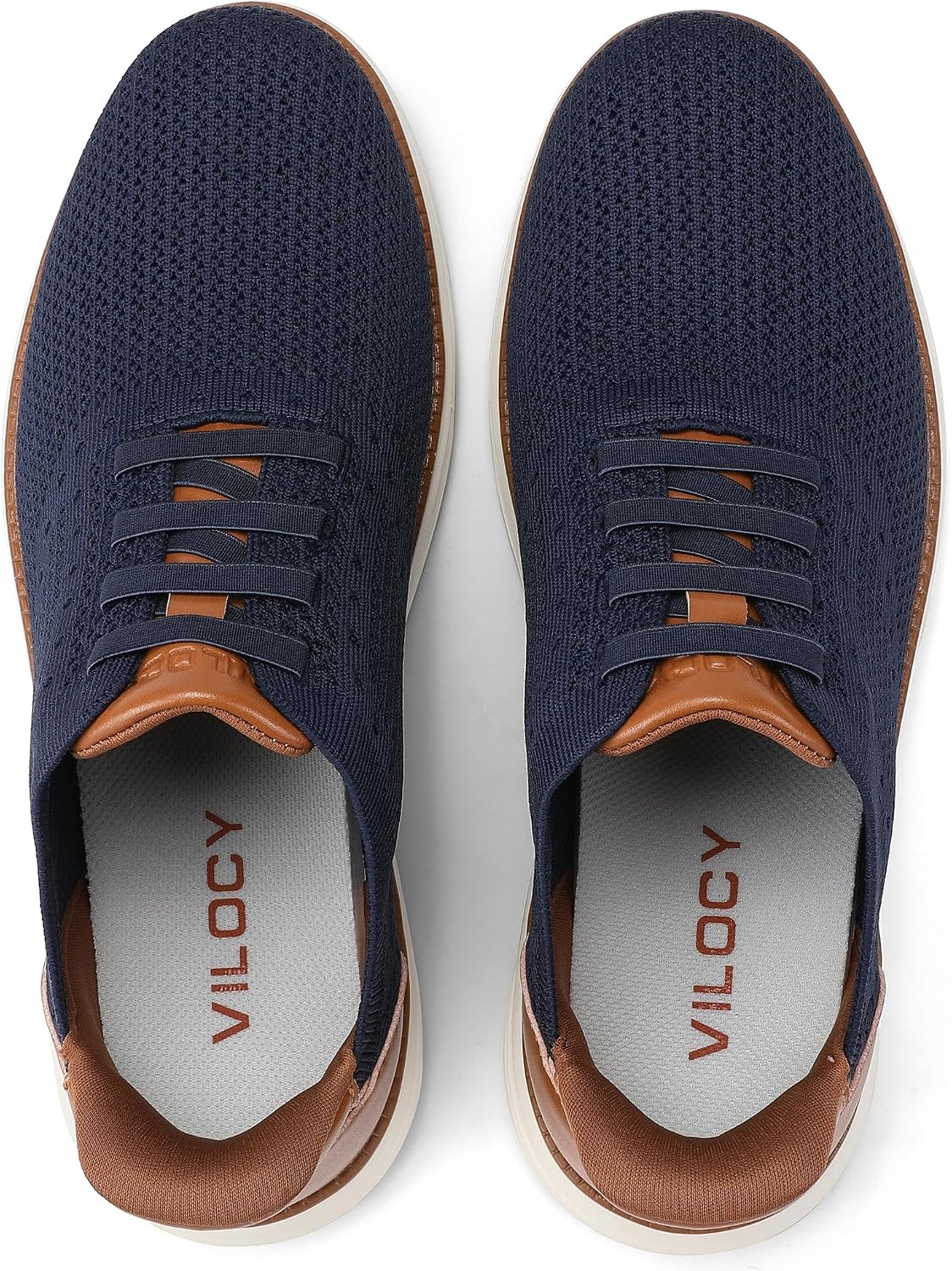 image:imageVILOCY Mens Slip on Casual Dress Tennis Walking Shoes Ease in Laceless Fashion Sneakers Breeze Business OxfordsNavy
