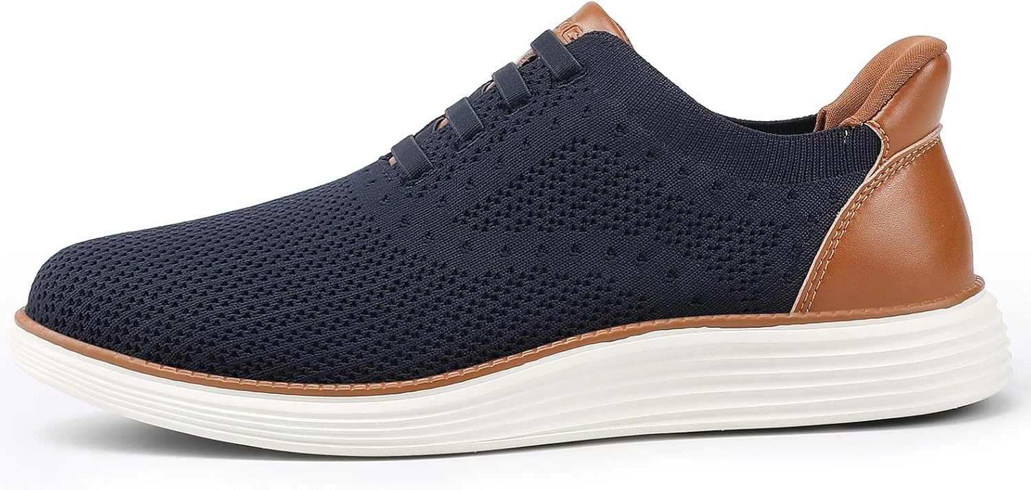 image:imageVILOCY Mens Slip on Casual Dress Tennis Walking Shoes Ease in Laceless Fashion Sneakers Breeze Business OxfordsNavy