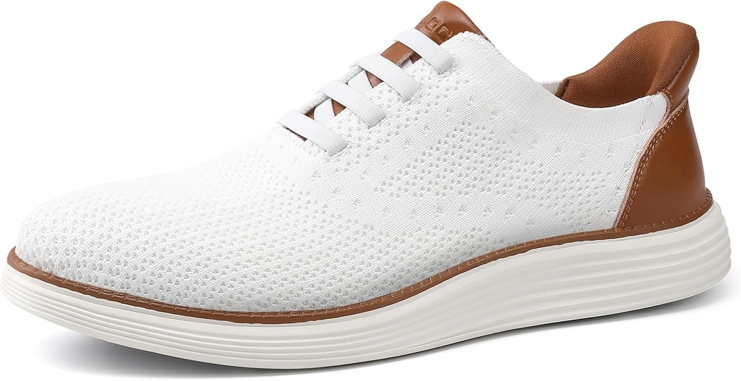 image:imageVILOCY Mens Slip on Casual Dress Tennis Walking Shoes Ease in Laceless Fashion Sneakers Breeze Business OxfordsWhite