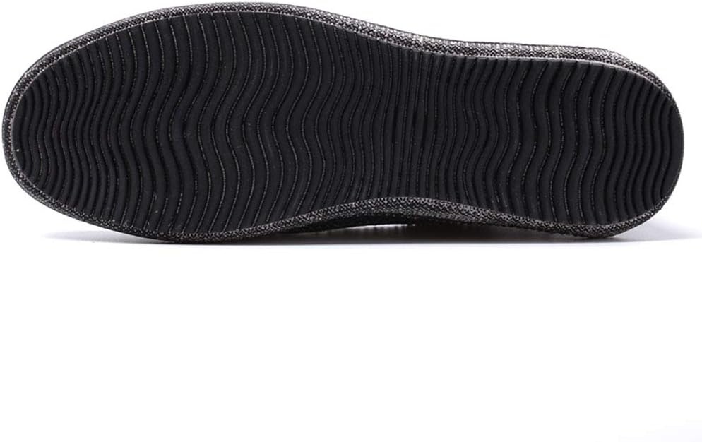 image:imageVILOCY Mens Slip on Deck Shoes Casual Canvas Loafers Beach Boat Shoes Zero Drop Vintage FlatBlack