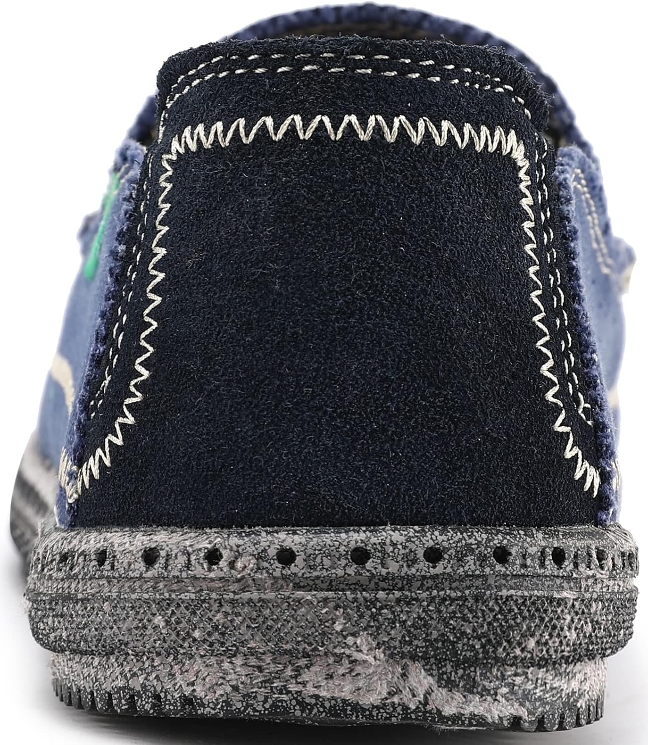 image:imageVILOCY Mens Slip on Deck Shoes Casual Canvas Loafers Beach Boat Shoes Zero Drop Vintage FlatBlue