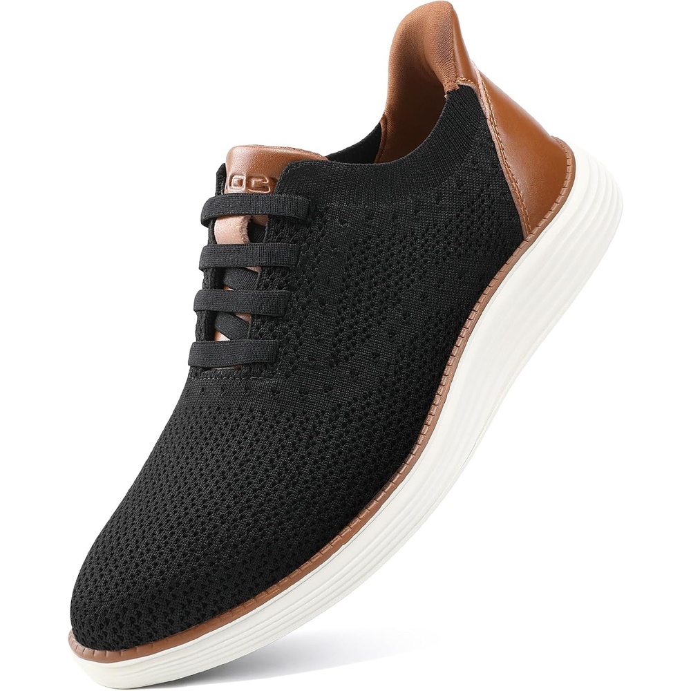 image:imageVILOCY Mens Slip on Casual Dress Tennis Walking Shoes Ease in Laceless Fashion Sneakers Breeze Business OxfordsBlack