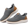 VILOCY Boy’s Slip On Casual Dress Sneaker Hands Free Fashion Shoes Comfortable Oxfords Mesh Tennis Breathable School Uniform Formal Church Shoes(Little Kid/Big Kid)(Grey)