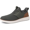 VILOCY Mens Slip On Casual Dress Shoes Hands Free Fashion Sneakers Mesh Tennis Walking Work Shoes Comfortable Breathable Lightweight Non Slip(Army Green)