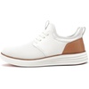 VILOCY Mens Slip On Casual Dress Shoes Hands Free Fashion Sneakers Mesh Tennis Walking Work Shoes Comfortable Breathable Lightweight Non Slip(White)