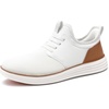 VILOCY Mens Slip On Casual Dress Shoes Hands Free Fashion Sneakers Mesh Tennis Walking Work Shoes Comfortable Breathable Lightweight Non Slip(White)