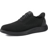 VILOCY Men’s Slip on Casual Dress Tennis Walking Shoes Ease in Laceless Fashion Sneakers Breeze Business Oxfords(All Black)