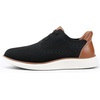 VILOCY Men’s Slip on Casual Dress Tennis Walking Shoes Ease in Laceless Fashion Sneakers Breeze Business Oxfords(Black)