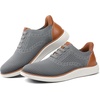 VILOCY Men’s Slip on Casual Dress Tennis Walking Shoes Ease in Laceless Fashion Sneakers Breeze Business Oxfords(Grey)