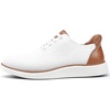 VILOCY Men’s Slip on Casual Dress Tennis Walking Shoes Ease in Laceless Fashion Sneakers Breeze Business Oxfords(White)