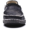 VILOCY Mens Slip on Deck Shoes Casual Canvas Loafers Beach Boat Shoes Zero Drop Vintage Flat(Black)