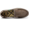 VILOCY Mens Slip on Deck Shoes Casual Canvas Loafers Beach Boat Shoes Zero Drop Vintage Flat(Brown)
