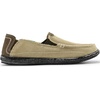 VILOCY Mens Slip on Deck Shoes Casual Canvas Loafers Beach Boat Shoes Zero Drop Vintage Flat(Tan)