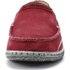 VILOCY Mens Slip on Deck Shoes Casual Canvas Loafers Beach Boat Shoes Zero Drop Vintage Flat(Wine Red)