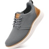 VILOCY Boy’s Slip On Casual Dress Sneaker Hands Free Fashion Shoes Comfortable Oxfords Mesh Tennis Breathable School Uniform Formal Church Shoes(Little Kid/Big Kid)(Grey)
