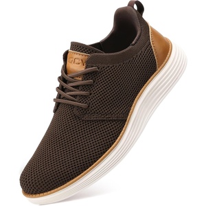 VILOCY Boy’s Slip On Casual Dress Sneaker Hands Free Fashion Shoes Comfortable Oxfords Mesh Tennis Breathable School Uniform Formal Church Shoes(Little Kid/Big Kid)(Brown)