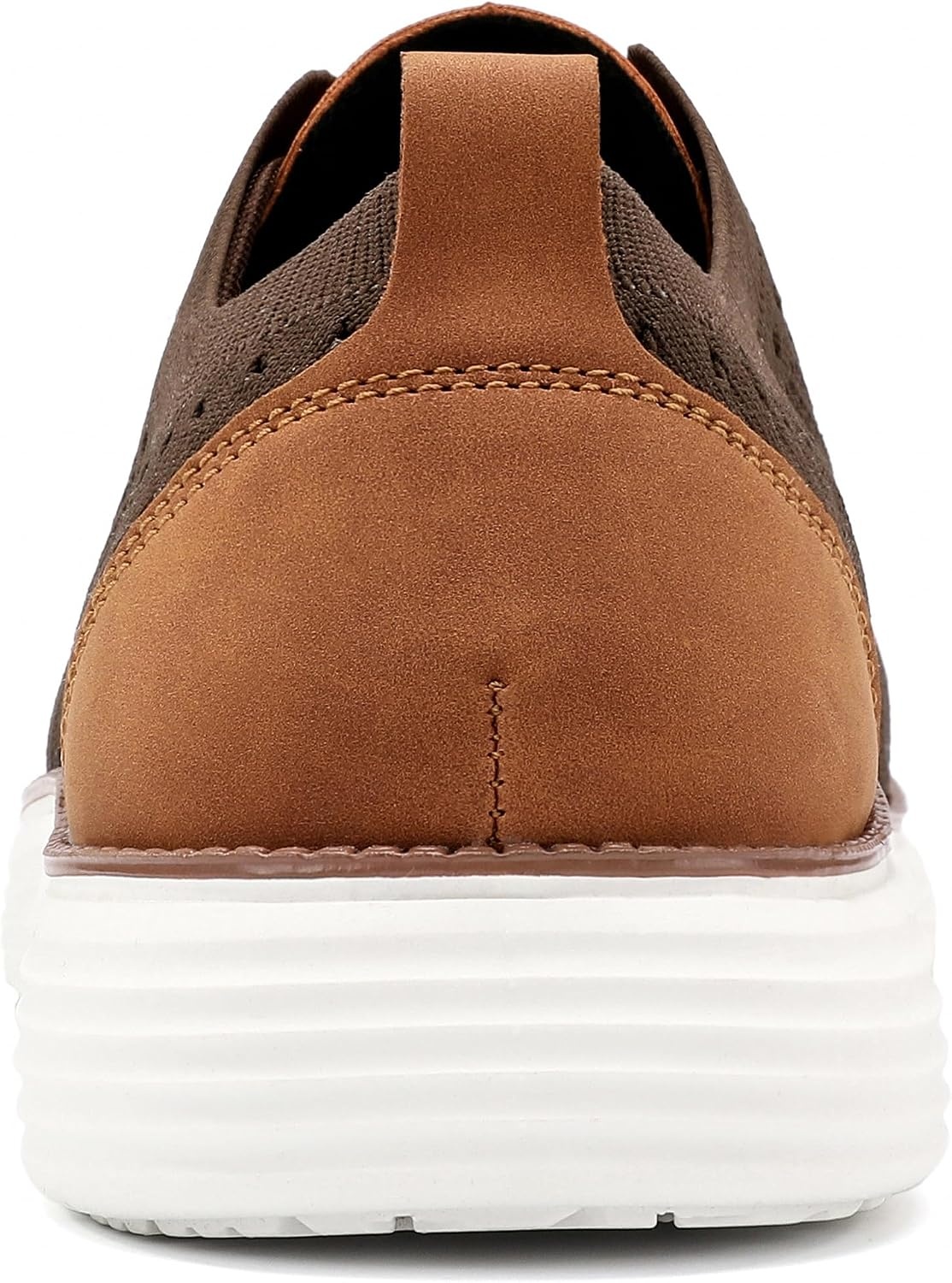 image:imageVILOCY Mens Casual Dress Sneakers Tennis Walking Shoes LaceUp Breathable Lightweight Comfortable Office Knit Mesh Oxfords WorkampWeekend ShoesBrown