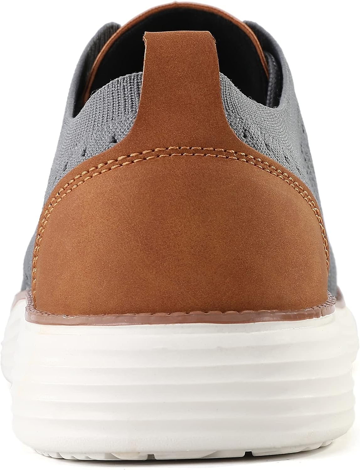 image:imageVILOCY Mens Casual Dress Sneakers Tennis Walking Shoes LaceUp Breathable Lightweight Comfortable Office Knit Mesh Oxfords WorkampWeekend ShoesGrey