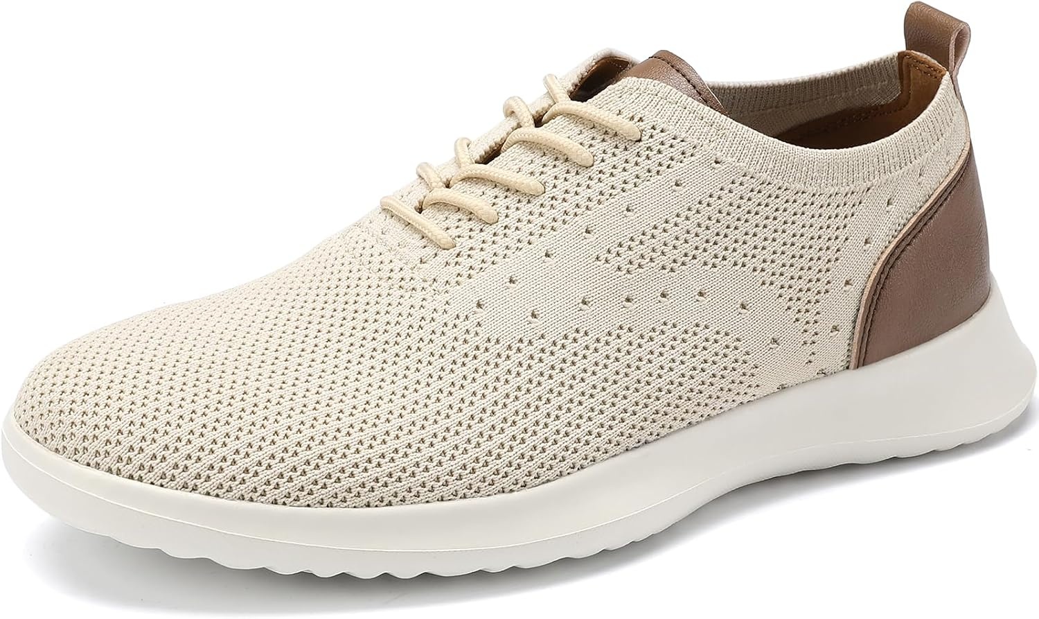 image:imageVILOCY Mens Fashion Dress Sneakers Casual Walking Shoes Business Oxfords Comfortable Breathable Lightweight Tennis02beige