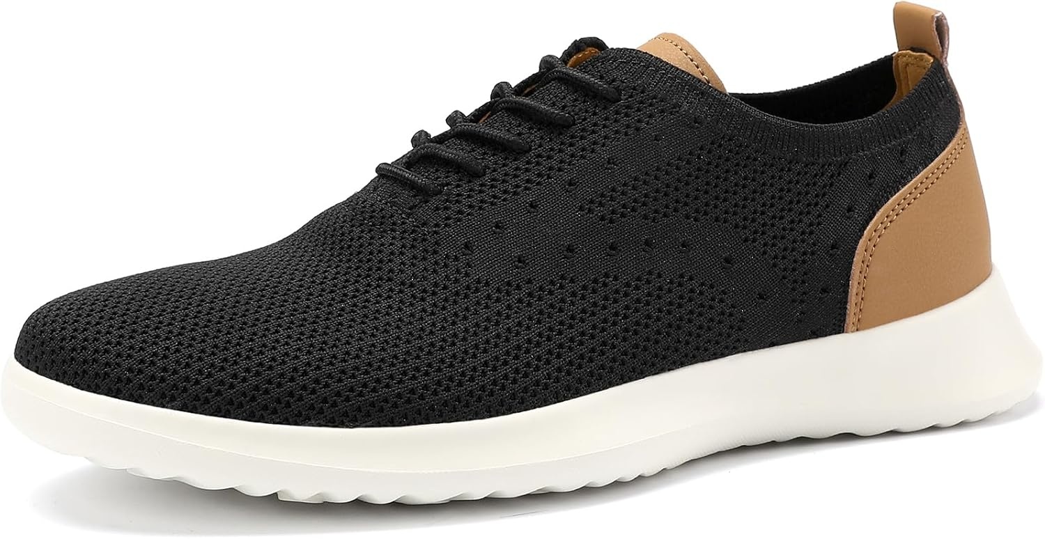 image:imageVILOCY Mens Fashion Dress Sneakers Casual Walking Shoes Business Oxfords Comfortable Breathable Lightweight Tennis02black