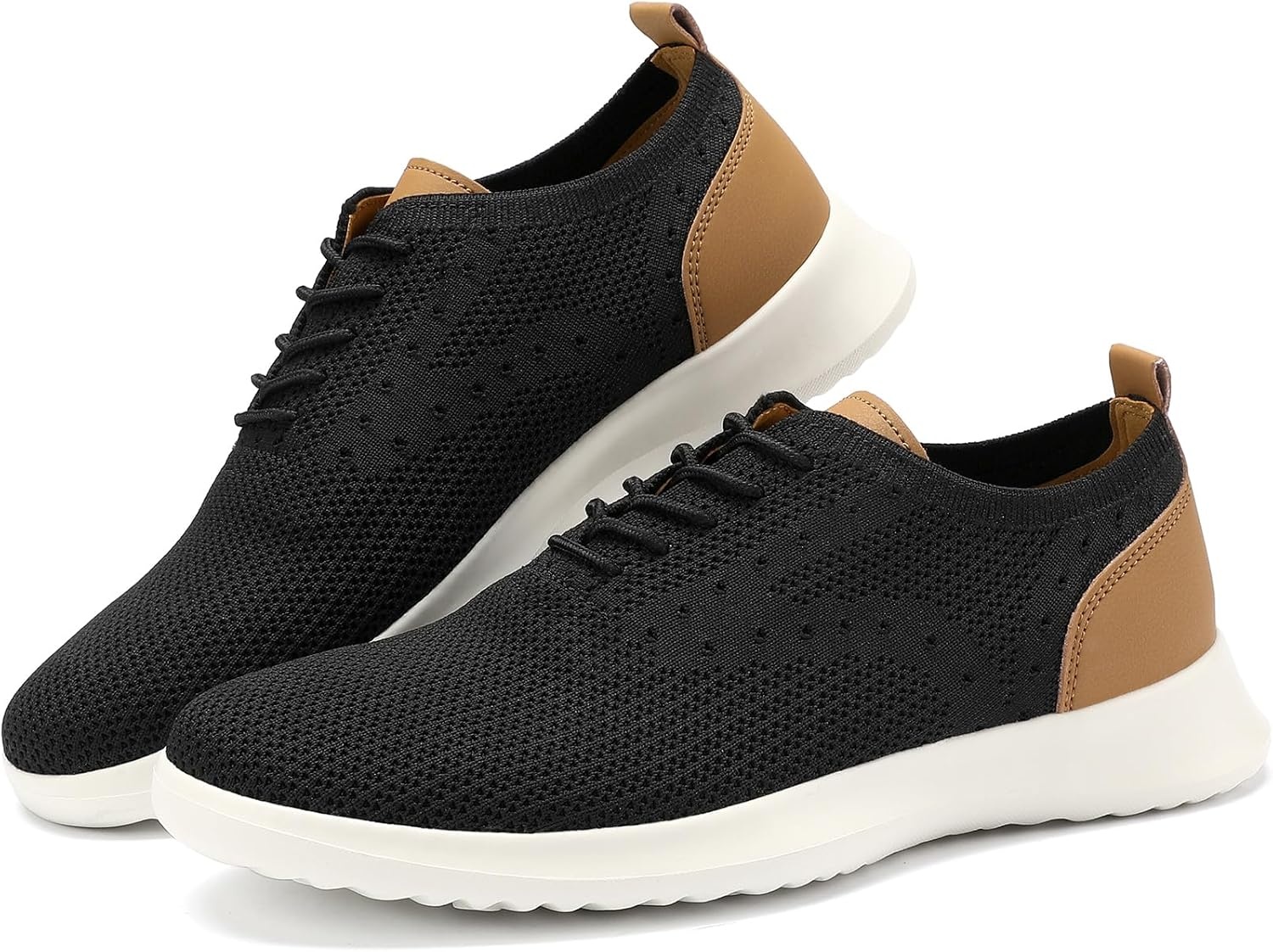 image:imageVILOCY Mens Fashion Dress Sneakers Casual Walking Shoes Business Oxfords Comfortable Breathable Lightweight Tennis02black