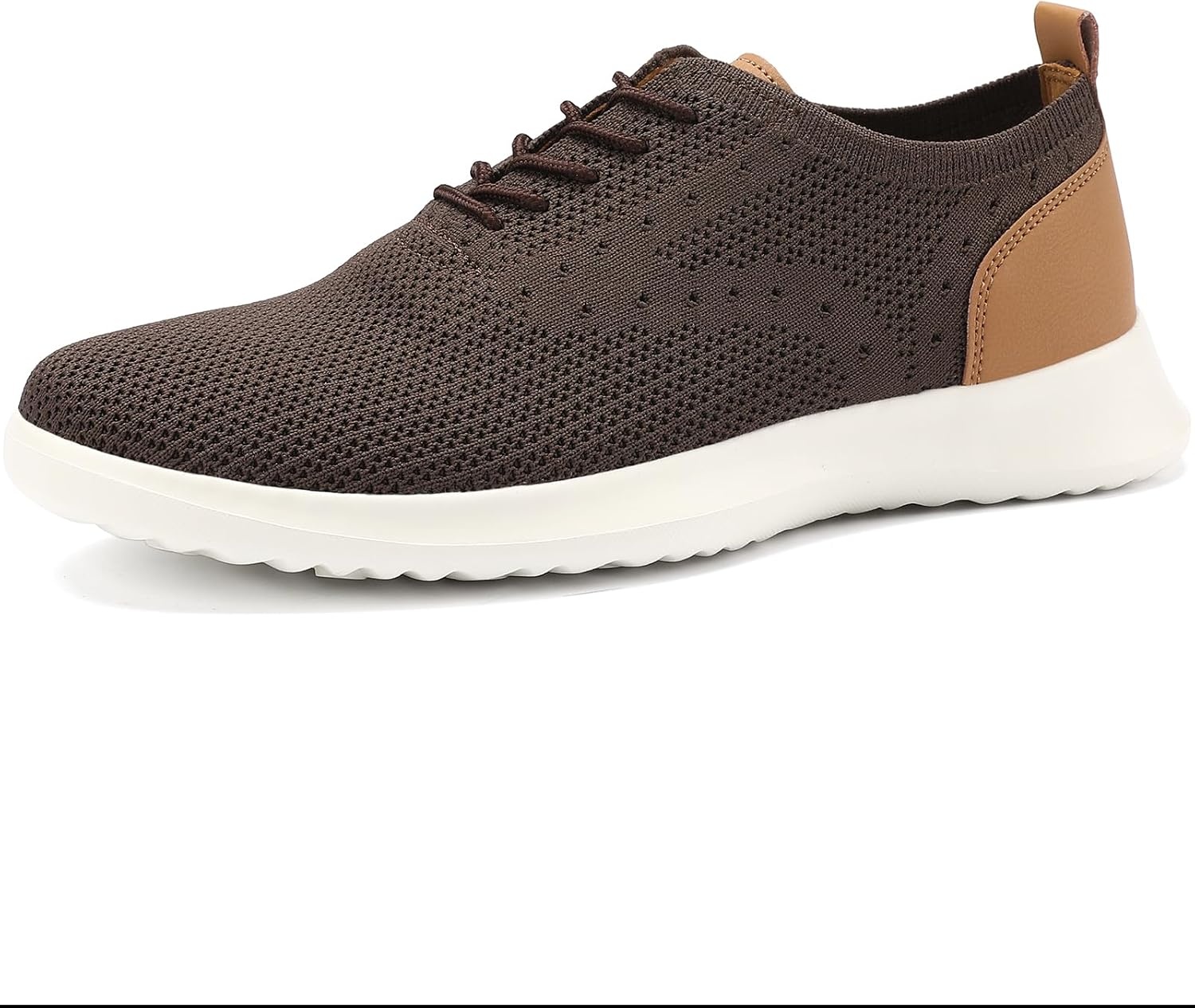image:imageVILOCY Mens Fashion Dress Sneakers Casual Walking Shoes Business Oxfords Comfortable Breathable Lightweight Tennis02brown