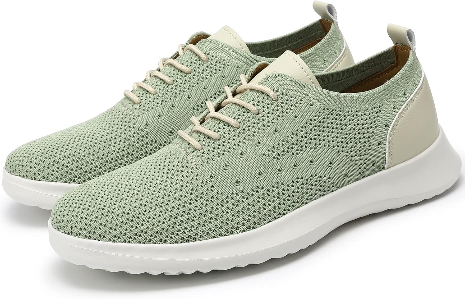 image:imageVILOCY Mens Fashion Dress Sneakers Casual Walking Shoes Business Oxfords Comfortable Breathable Lightweight Tennis02light Green