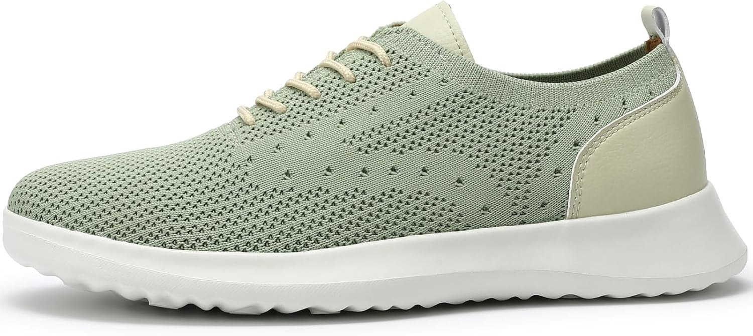 image:imageVILOCY Mens Fashion Dress Sneakers Casual Walking Shoes Business Oxfords Comfortable Breathable Lightweight Tennis02light Green