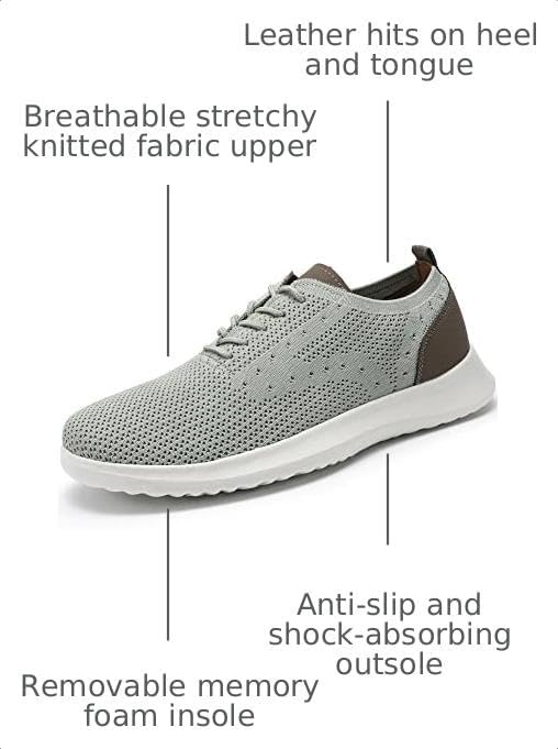 image:imageVILOCY Mens Fashion Dress Sneakers Casual Walking Shoes Business Oxfords Comfortable Breathable Lightweight Tennis02light Grey