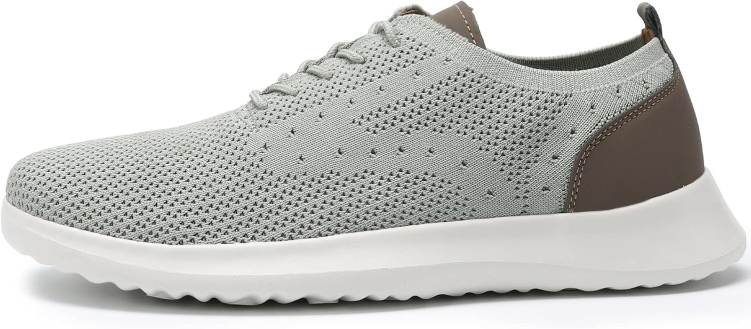 image:imageVILOCY Mens Fashion Dress Sneakers Casual Walking Shoes Business Oxfords Comfortable Breathable Lightweight Tennis02light Grey