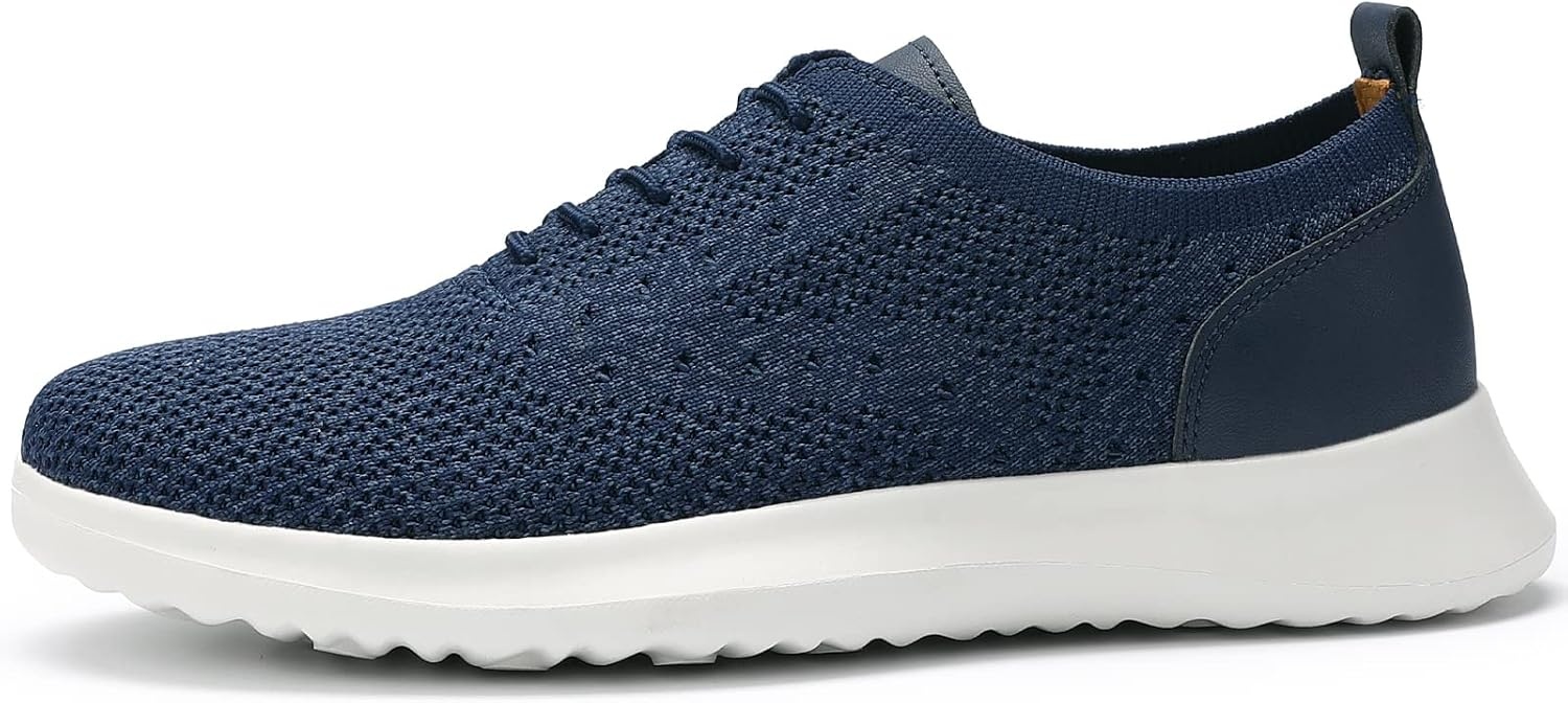 image:imageVILOCY Mens Fashion Dress Sneakers Casual Walking Shoes Business Oxfords Comfortable Breathable Lightweight Tennis02mix Blue
