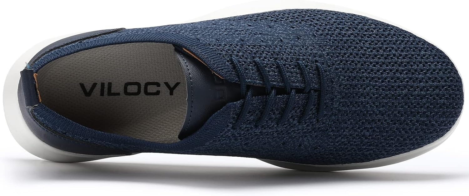 image:imageVILOCY Mens Fashion Dress Sneakers Casual Walking Shoes Business Oxfords Comfortable Breathable Lightweight Tennis02mix Blue