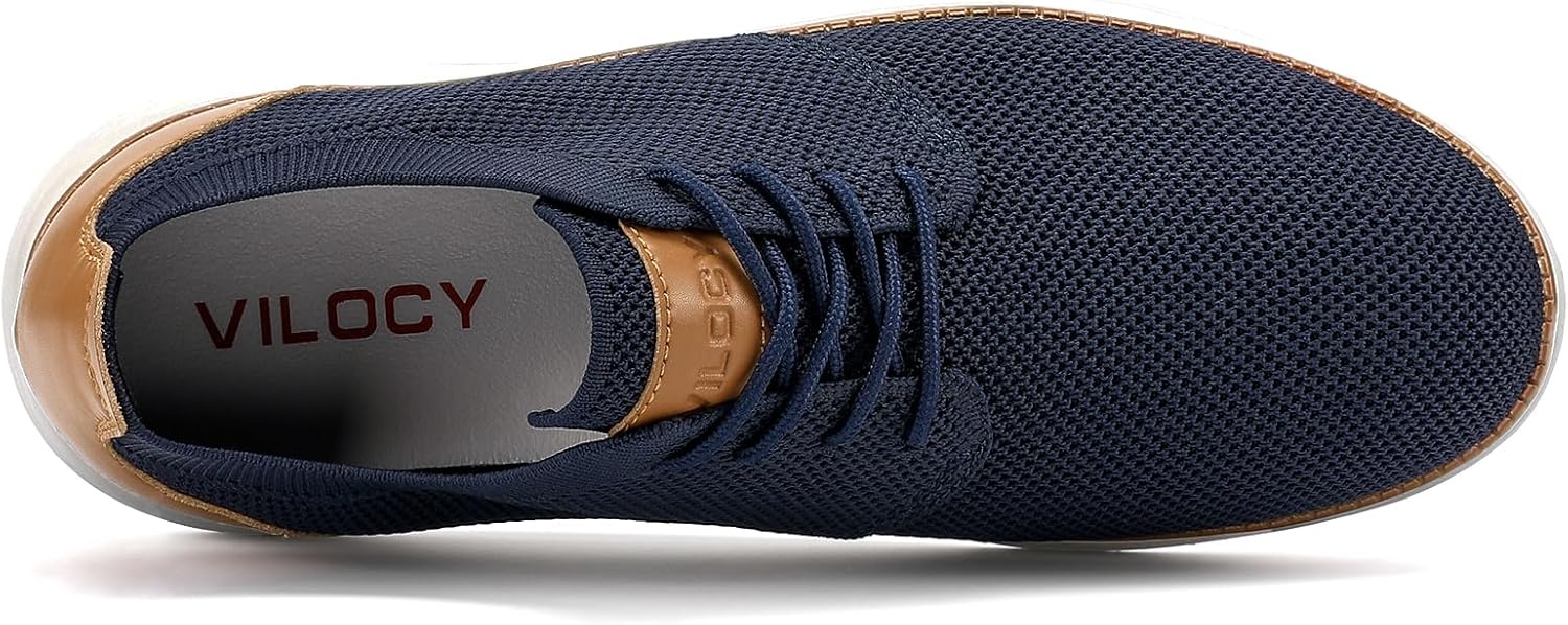image:imageVILOCY Mens Fashion Dress Sneakers Casual Walking Shoes Business Oxfords Comfortable Breathable Lightweight TennisNavy