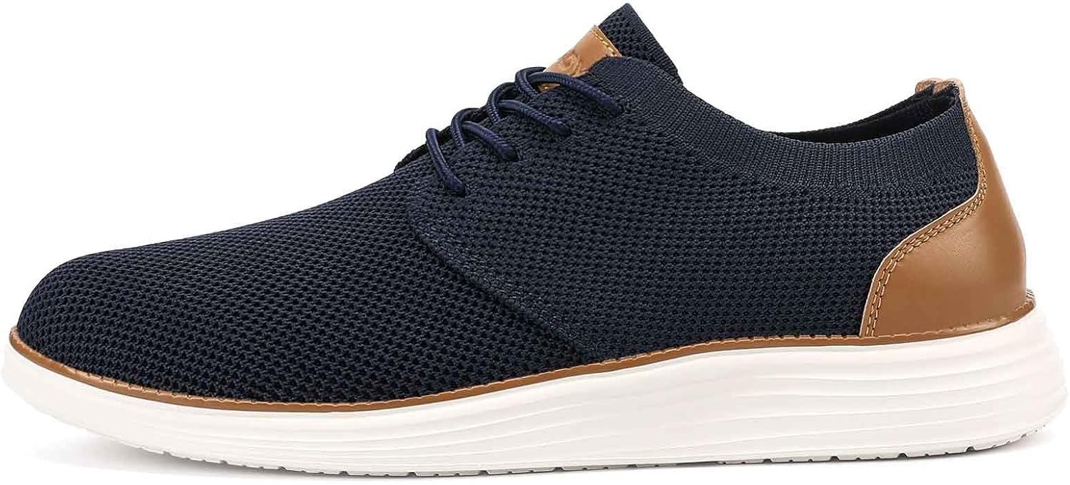 image:imageVILOCY Mens Fashion Dress Sneakers Casual Walking Shoes Business Oxfords Comfortable Breathable Lightweight TennisNavy