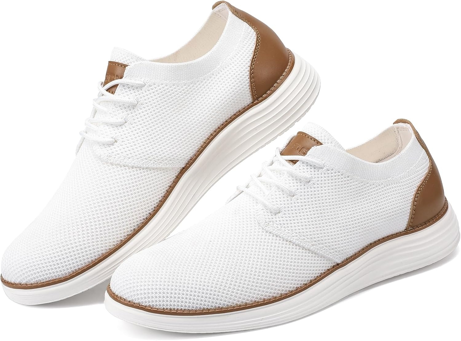 image:imageVILOCY Mens Fashion Dress Sneakers Casual Walking Shoes Business Oxfords Comfortable Breathable Lightweight TennisWhite