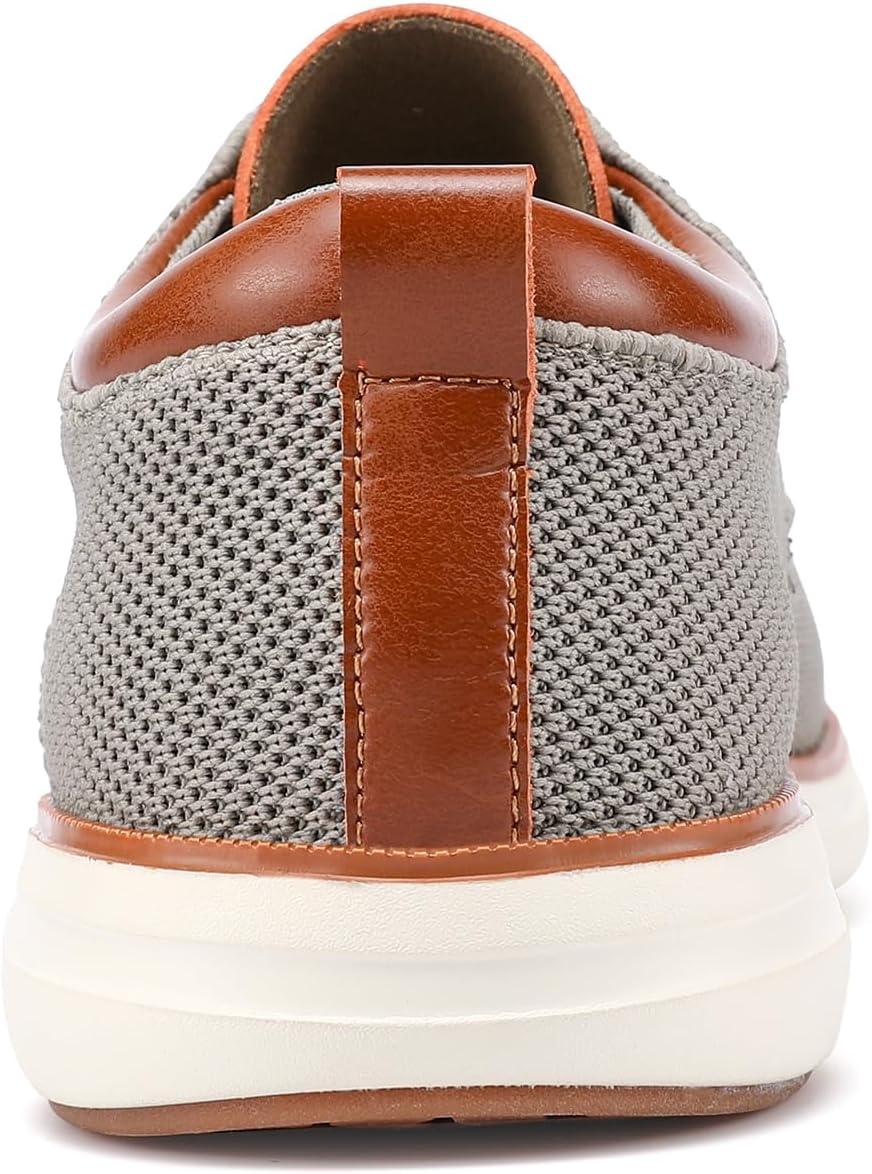 image:imageVILOCY Mens Wide Casual Dress Oxfords Business Shoes Fashion Sneakers Mesh Breathable Comfortable Walking ShoesKhaki