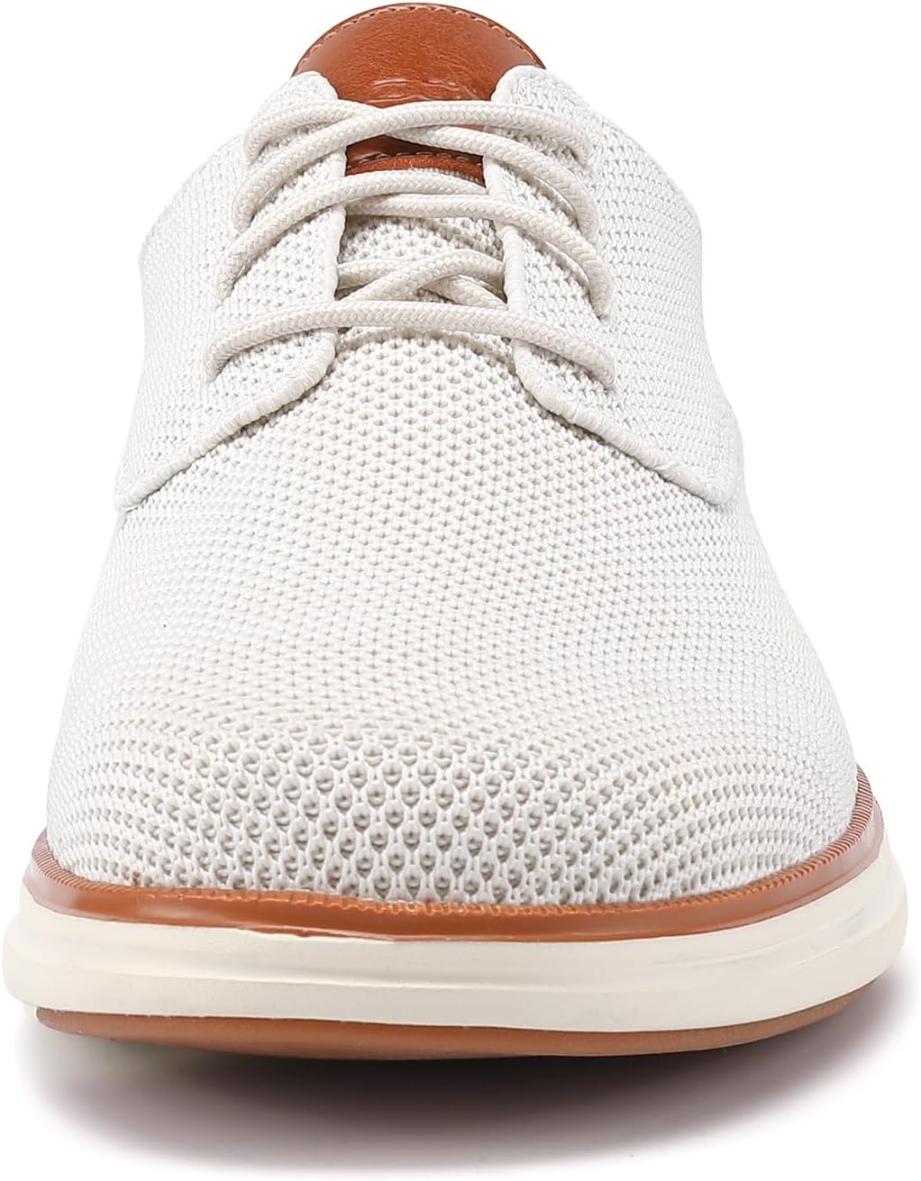 image:imageVILOCY Mens Wide Casual Dress Oxfords Business Shoes Fashion Sneakers Mesh Breathable Comfortable Walking ShoesOffwhite