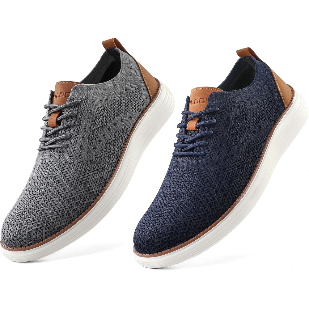 image:imageVILOCY Mens Casual Dress Sneakers Grey Navy Size 105