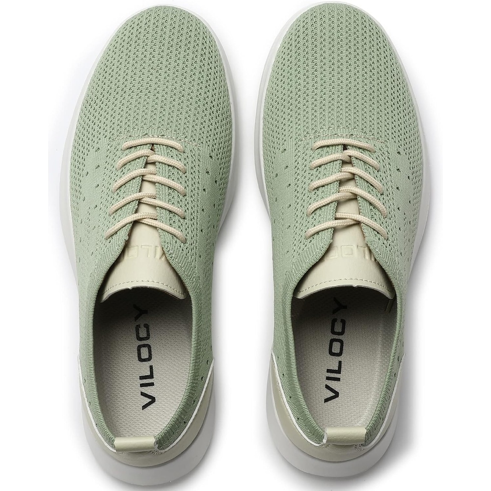 image:imageVILOCY Mens Fashion Dress Sneakers Casual Walking Shoes Business Oxfords Comfortable Breathable Lightweight Tennis02light Green